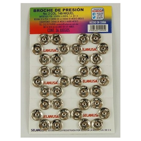 Broches de presión No. 2