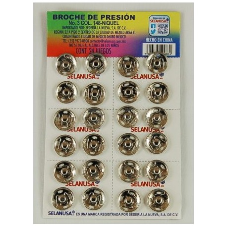 Broches de presión No. 3