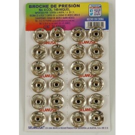 Broches de presión No. 4