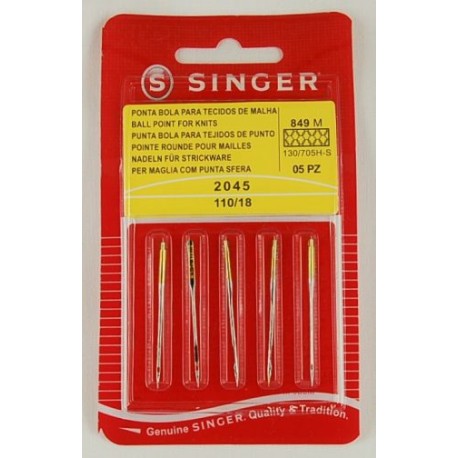 Agujas para máquina No. 18 SINGER