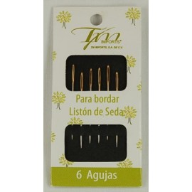 Agujas para bordar listón