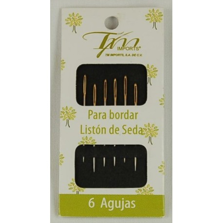Agujas para bordar listón